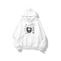 Unisex Utopia Dark Mask Travis Scott Sweatshirt Hoodie Beyaz Beyaz