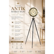 Antik Görünümlü Eskitme Tripod Ayaklı Saat
