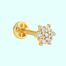 Altın Taşlı Tragus Piercing 14 Ayar (539300384) Altın