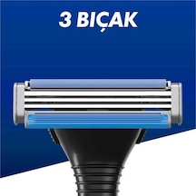 Tıraş Makinesi - 3 Bıçaklı, Oynar Başlık Ve Kayganlaştırıcı Bant