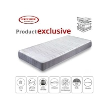 Uzunbebe 90X190 Heyner Soft Ortopedik Yaylı Yatak Gray Coton 90*190