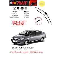 Renault Symbol Ön Muz Silecek Takımı 2009-2012 Arası Araca Özel Aparat