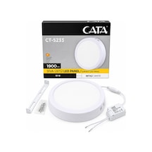 Cata Ct-5233 18w Led Panel 6400k Beyaz Işık 1900 Lm Sıva Üstü Yuvarlak Tavan Lambası