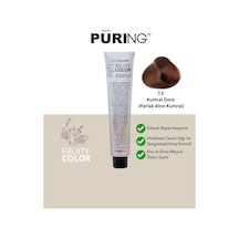 Puring Fruity Color Meyve Asitli Profesyonel Krem Saç Boyası 100ml - 7.3 Kumral Dore Parlak Altın Kumral