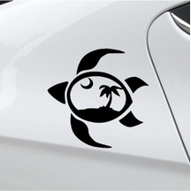 Kaplumbağa Tasarım Oto Sticker 2 Adet 10 20 Cm