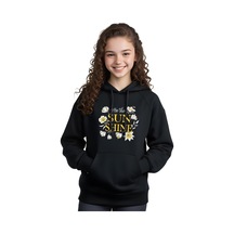 Fyk Kids Kanguru Cepli Kız Çocuk Üst-baskılı Sweatshirt Siyah