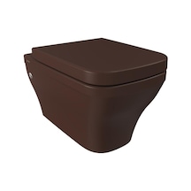 Firenze Rimless Asma Klozet Mat Kahverengi Kapak Dahil 1304-025-0128 Mat Kahverengi