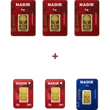 Nadir Gold 24 Ayar 19,5 Gram Altın 3 Ad 5 Gram Altın + 1 Ad 2,5 Gram Altın + 2 Ad 1 Gram Altın