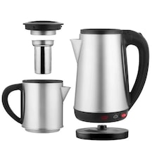 Crown Crw-2201 1800w 1.8 - 0.8 Litre Çelik Hazneli Çaycı Mutfak Kettle Demlikli Ve Süzgeçli Inox Çok Renkli