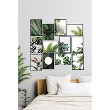 Artavessa 12 Parça Siyah Çerçeve Görünümlü Mdf Tablo Seti - 12ARTAVESSA5
