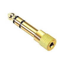 Kulaklık Mikrofon Çevirici Gold Jak 6. 3 Mm Erkek To 3. 5 Mm Dişi