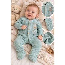 Iq Baby Animals Jakarlı Erkek Tulum 3-9 Aylık -ba1165193 - Su Yeşili