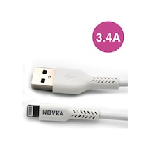 Novka NVK04 Lightning Uyumlu 3.4 A Usb Şarj Kablosu