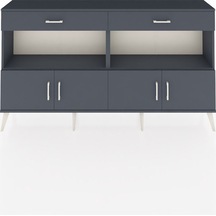 Arges Konsol 2 Raflı 2 Çekmeceli 4 Kapaklı 176x30x99 Antrasit-ant Antrasit-antrasit