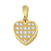 Goldkupe 14 Ayar Altın Taşlı Kalp Kolye Ucu 1,22 Gr-3285