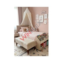 Winflex Dikdörtgen Dekoratif Puf 38x100 Cm Krem