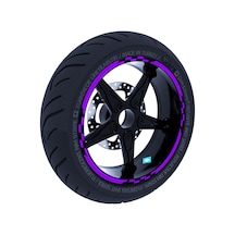 Moto GP Yarış Bayraklı Patlıcan Moru Jant Şeridi Sticker Çınar Extreme