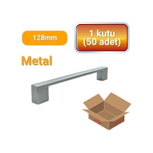 50 Adet Kare Mat Krom Metal Mobilya Kulpu Seti 128mm Mat Krom