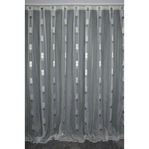 Organze 2200 Krem Renk 5 3 Hazır Dikilmiş Pileli Fon Perde 300 260 Cm