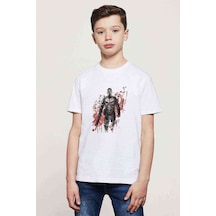 Tshirthane Punisher Baskılı Unisex Çocuk Beyaz T-Shirt