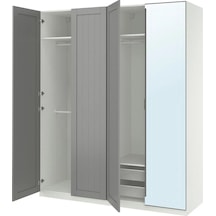 Ikea Beyaz Fonksiyonel Kapaklı Gardırop 200x60x236 Cm
