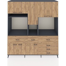 Kronos Dolap 10 Raflı 6 Çekmeceli 8 Kapaklı 220x59x243 Antrasit-çam/çam Atlas Çam/atlas Çam Kronos Dolap 10 Raflı 6 Çekmeceli 8 Kapaklı 220x59x243 Antrasit-çam/çam Atlas Çam/atlas Çam