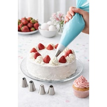 Ayrex Profesyonel Pasta Ve Cupcake Süsleme Seti, Krema Sıkma Torbası Ve 6'li Paslanmaz Duy Seti, Mutfak Dekorasyon Ma Diğer