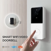 Tuya Destekli Wifi Akıllı Kapı Zili Kamerası 2 Yönlü Sesli İnterkom 140 Geniş Açılı Güvenlik