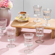 Porsima Yasemin 6 Lı Kahve Yanı Cam Bardak Takımı Şeffaf