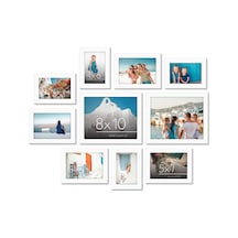Parça Beyaz Galeri Duvar Resim Çerçevesi Seti 8x10 5x7 Ve 4x6. Kırılmaya Dayanıklı Cam. Duvar Veya Masa Için Res