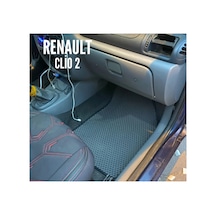 Renault Clio 2 1998-2005 Premium Yeni Nesil Eva Akıllı Oto Paspas Metal Topukluk 1. Sınıf A Siyah
