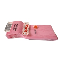 Plastik Çatal Pembe Renkli Lüx Parti Piknik Davet Doğum Günü Çatalı - 18 Cm. - 25 Adetlik Paket