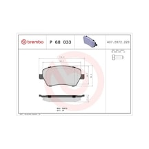 Renault Megane 4 On Fren Balatasi 1.6 2016-2019 Brembo P68033x