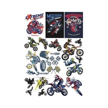 Motorcu Kross Moto Sticker 23 Parça Telefon, Tablet, Defter, Laptop Sticker