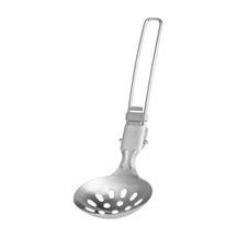 Cbtx Outdoor Paslanmaz Çelik Kamp Pişirme Gereçler Isıya Dayanıklı Yapışmaz Katlanabilir Kolu Açık Barbekü Taşınabilir Spatula Turner Kevgir Kaşık D