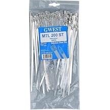 Gwest 4.6X200Mm Paslanmaz Çelik Metal Kablo Bağı 100 Adet