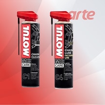 C4 C1 Zincir Yağlama Ve Temizleme Spreyi 2 X 400 Ml Racing Set Teflon Katkılı