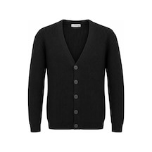 Classics Men Günsa Comfort Fit Erkek Tam Düğmeli Triko Ceket - 7833 Siyah