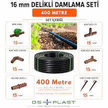 400 Metre 16 Mm Kendinden Delikli Damla Sulama Seti 20 Cm Aralık - 4 Lt/h Debi - 0,9 Mm Et Kalınlığı