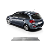 Renault Clio 3 Uyumlu 2006-2011 Krom Cam Çıtası 4 Parça Paslanmaz Çelik