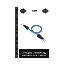 Delux Serisi Vücut Geliştirme Antrenman Bandı Egzersiz İpi Latex-14 Direnç Lastiği Sert 6 14 1200mm Çok Renkli
