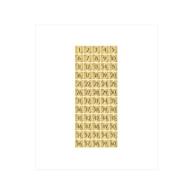 Metal Kapı Masa Dolap Numarası Levha 5x5cm Altın Renk 60 Adet 1 60