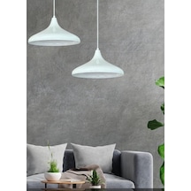 Mylights Tek Fiyatıdır Metal Beyaz Sarkıt Avize Modern Spor Avize 35cm Beyaz