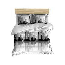 Makiteks Pamuklu City 200x220 Çift Kişilik Nevresim Seti Beyaz