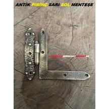 Antik Kapı Menteşesi Pirinç Sarı Ahşap Kapı Le Menteşe 17cm Sol
