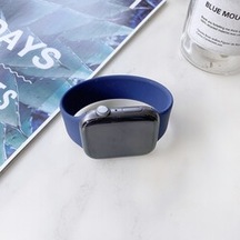 Apple Watch Uyumlu Ultra 49mm Kordon Krd-31 Solo Loop Medium Strap Kayış - Mavi