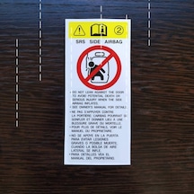 12Cm Airbag Sticker Etiket Yapıştırma 2 Adet