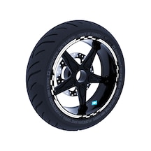 Moto GP Yarış Bayraklı Süt Beyaz Jant Şeridi Sticker Çınar Extreme