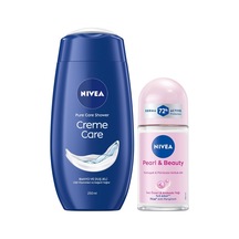 Creme Care Nemlendirici Duş Jeli 250ml Ve Rollon Deodorant Pearl&beauty 50ml, 72saat Anti-perspirant Diğer