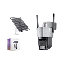 Lenovo X6t4g Smart Solar 4g Sım Kartlı Ip Güvenlik Kamerası 3mp Aov Ptz - Siyah